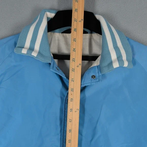 Vintage Pla-Jac Dunbrooke Varsity Jacket Mens XL Blue Made in USA - Picture 6 of 11